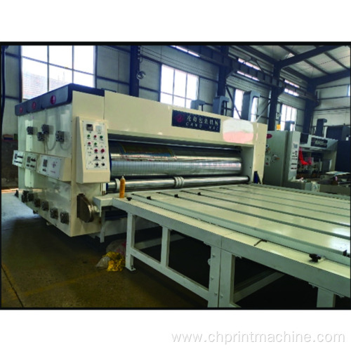 Chain feeder printer slotter die cutter machine